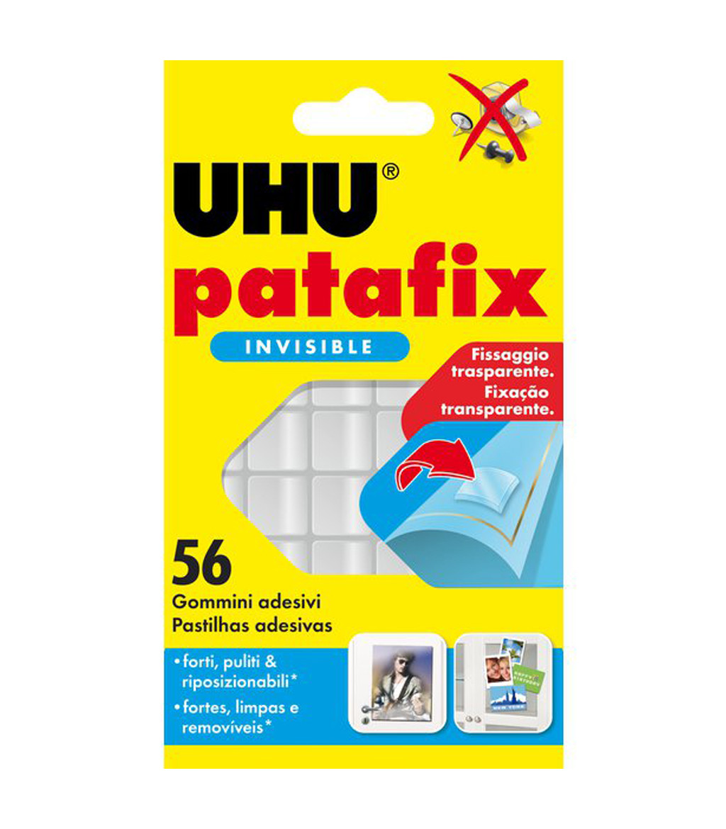 UHU Patafix Invisible transparent 56 Klebepads, entfernbar oder  wiederverwendbar