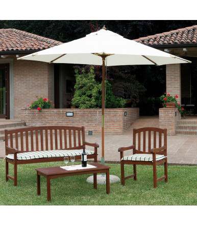 Round garden umbrella Ø 3 mt with wooden central pole