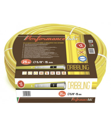 DRIBBLING 6 layers garden hose in expanded pvc with a double textile reinforcement anti-twist 25 mt