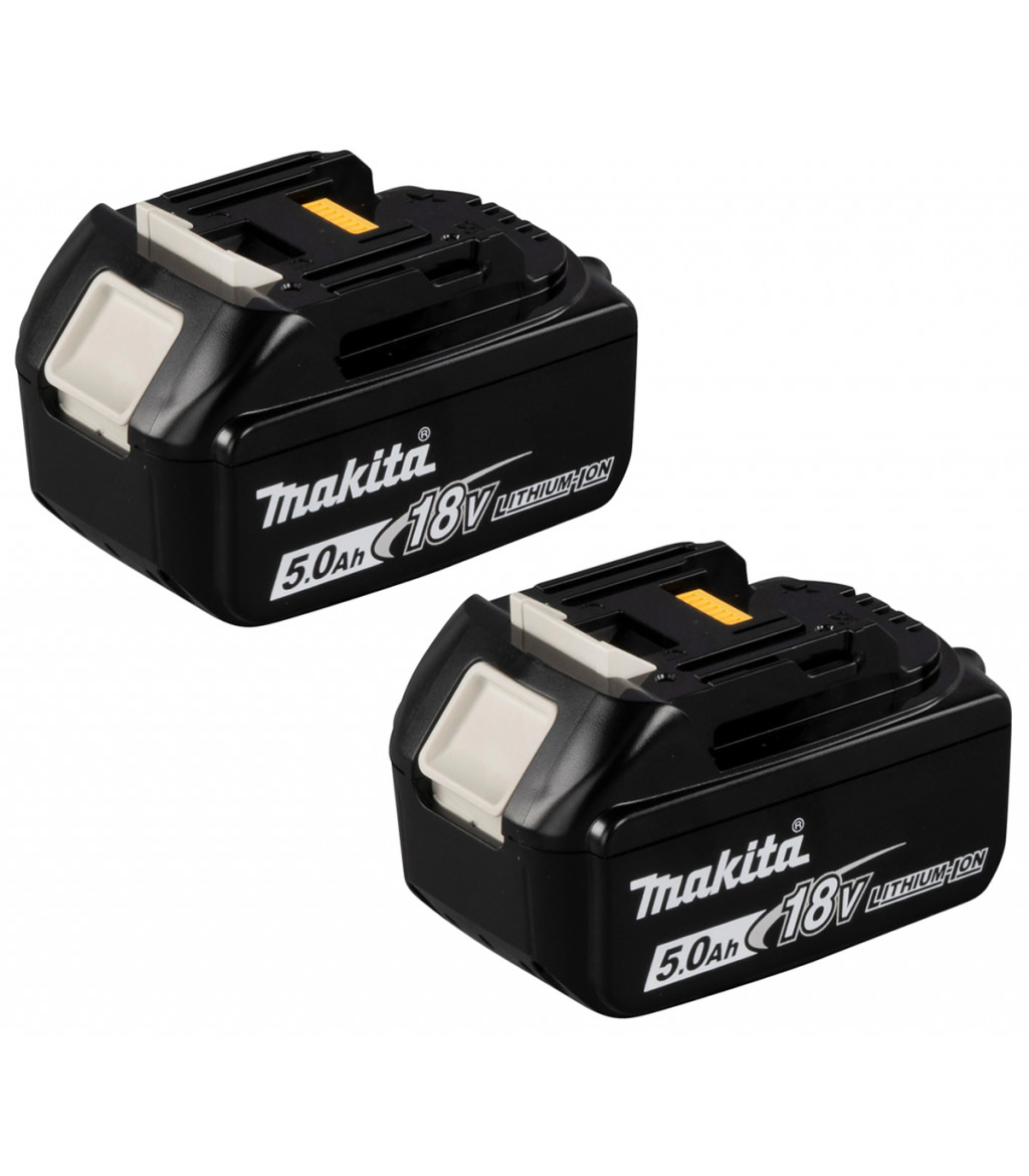 2 - BL1850B Twin Pack rechargeable battery Lithium 5.0 Ah with charge indicator