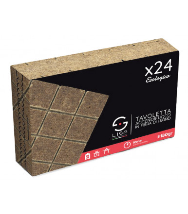 Tableta encendedor de fibra de madera 24 piezas