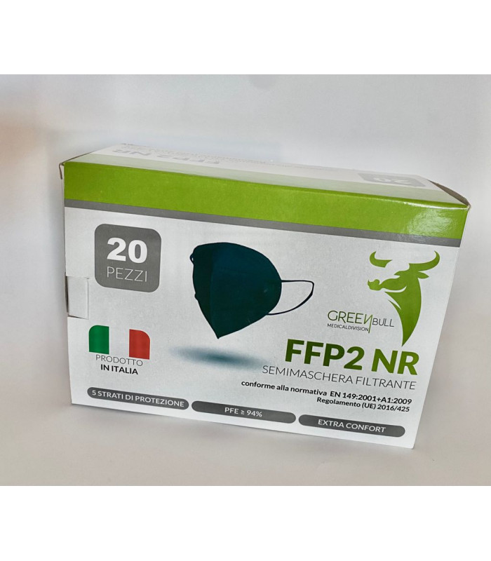 Masque respiratoire jetable FFP2 NR avec cinq couches GreenBull - Pièces 20