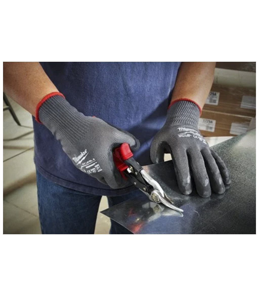 Milwaukee Black Level 1 Cut Resistant Dipped Work Gloves (8/Medium)