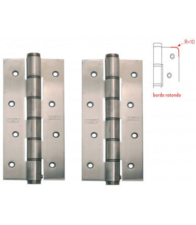 Paar Edelstahl-Scharniere mit Feder SA 180 R Justor