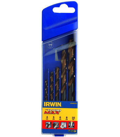 Set 5 cylindrical drill bits for metal TURBO MAX Irwin