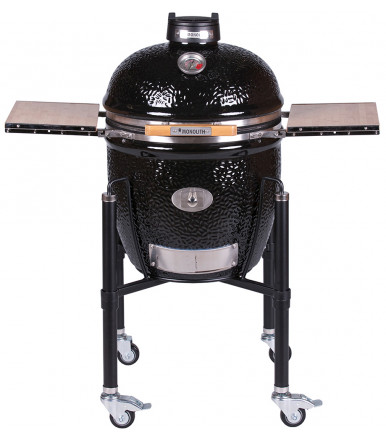 Barbecue à charbon Ø 44 cm Monolith CLASSIC 2.0 Noir avec chariot et étagères