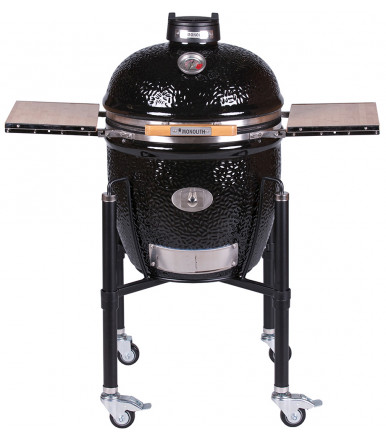 Charcoal barbecue Ø 44 cm Monolith CLASSIC 2.0 Black with trolley and shelves