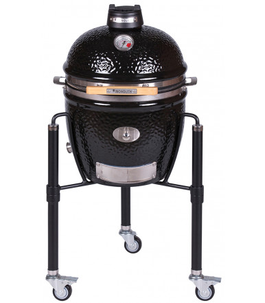 Barbacoa de carbón Ø 33 cm Monolith JUNIOR 2.0 Negro con carro