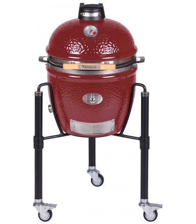 Barbecue à charbon Ø 33 cm Monolith JUNIOR 2.0 Rouge avec chariot