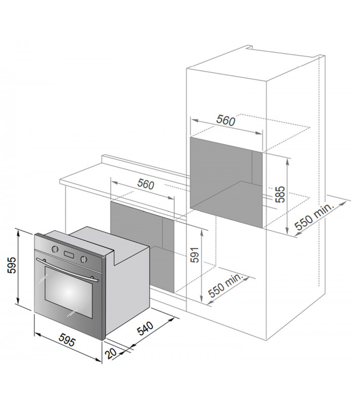 De' Longhi NSM 7T PPP multifunction electric oven 60 cm
