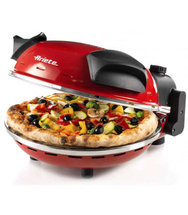 Elektrischer Pizzaofen Ø 33 cm 1200W Ariete 909 Rot