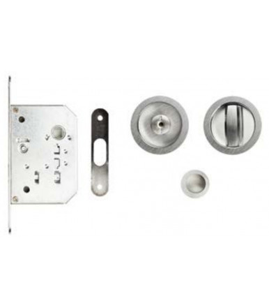 Kit round handle for sliding door with hook lock