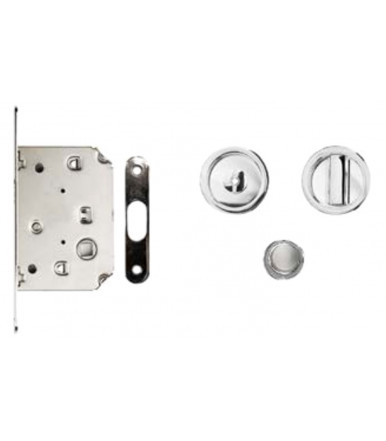 Kit round handle for sliding door with hook lock 1B