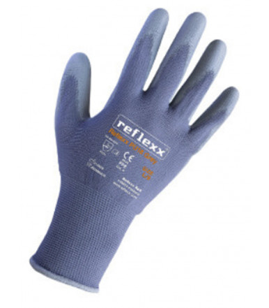 Polyurethane supported industrial gloves Reflexx PU18G Grey