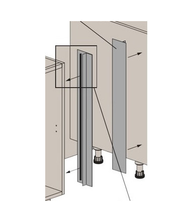 Volpato Profil Set für geschirrspüler 720 mm eloxiertes aluminium 40/78.2000.72P