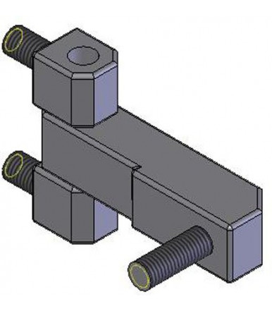 180 ° screw-on hinge 1055-U4 EMKA in galvanized steel, pin and washer in nickel-plated brass