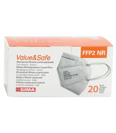 Einweg-Atemschutzmaske FFP2 NR mit 5 Schichten - Stück 20