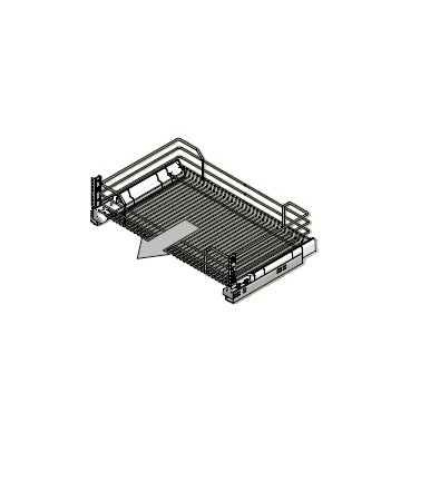 Schubladenkorb mit Inoxa 3202-Grillboden