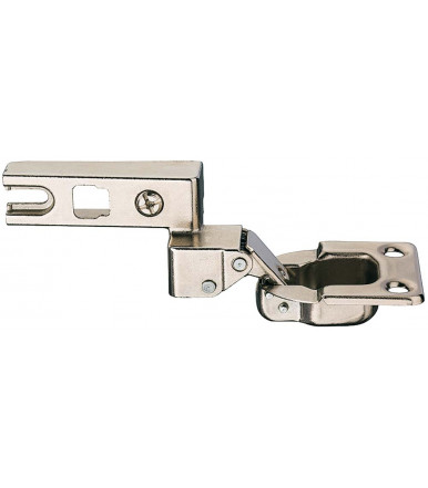 Hinge for wooden flap door, opening angle 95°