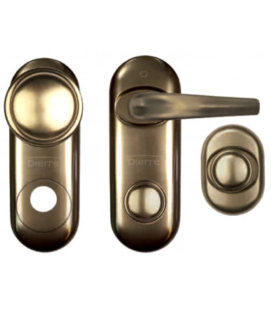 Kit External fixed knob with internal handle for armored door Dierre cylinder lock