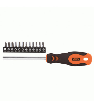 Magnetic bit holder screwdriver with set of 13 pieces CRV
