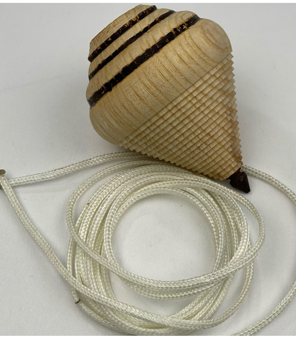 Comprar Peonza o trompo de madera clásico con cuerda y moño