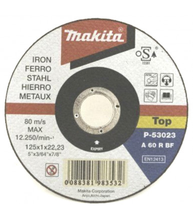 Disco da taglio Ø 125 mm, spessore 1 mm P-53023 per metallo Makita