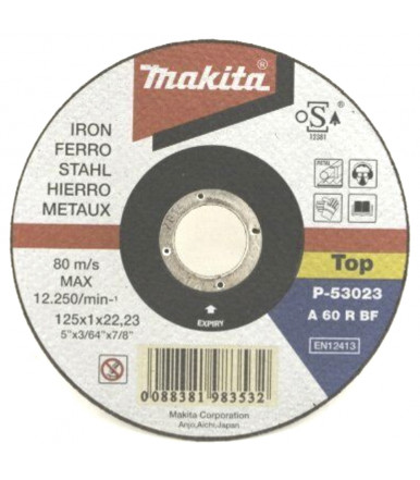 Disco de corte Ø 125 mm, espesor 1 mm P-53023 para metal Makita