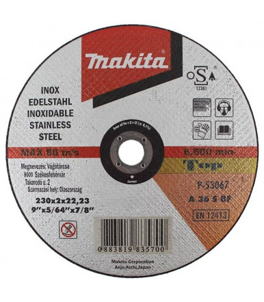 Disco da taglio Ø 230 mm, spessore 2 mm P-53067 per acciaio inox Makita