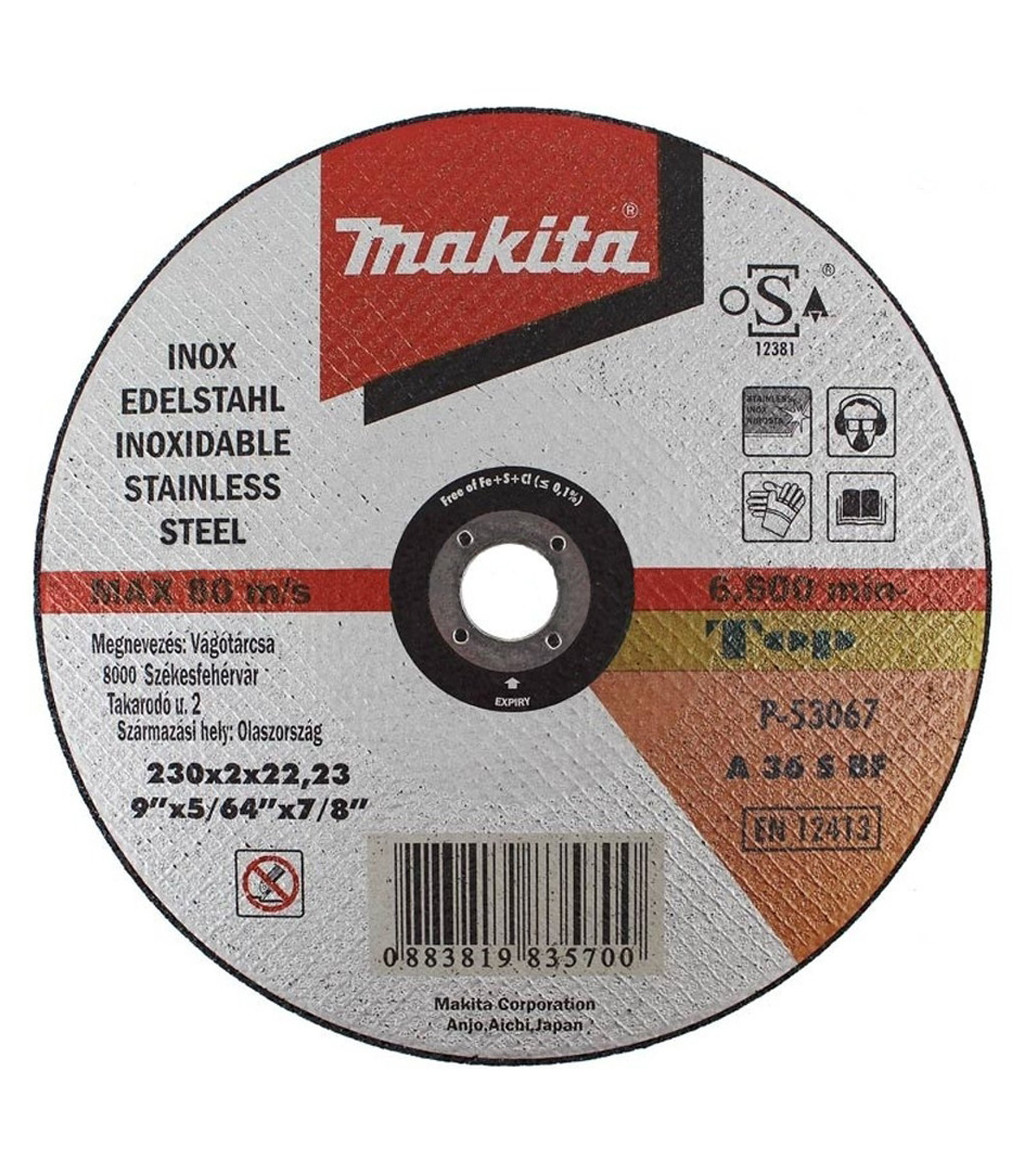 Disco da taglio Ø 230 mm, spessore 2 mm P-53067 per acciaio inox Makita
