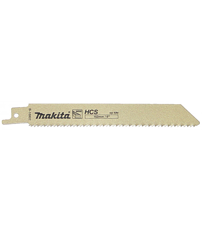 Juego 5 cuchillas HCS para sierra de sable, 152x0,8 mm B-16807 para madera Makita