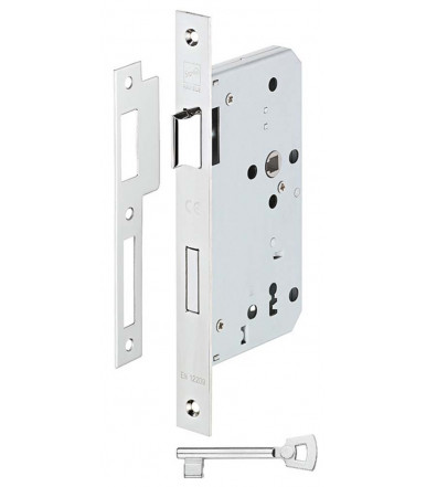 Mortise key lock for door Backset 55 mm Startec reversible