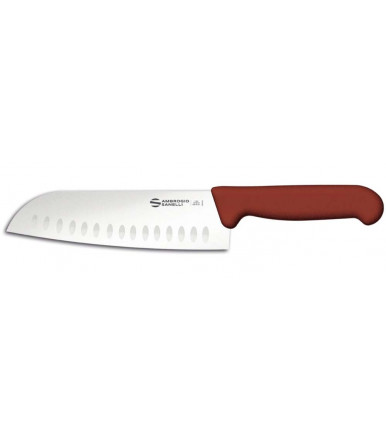 Santoku professional BBQ knife, granton blade 18 cm Ambrogio Sanelli