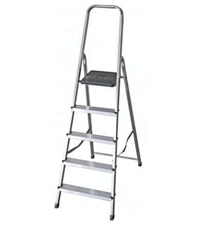 Aluminum scissor ladder with upper platform Valex