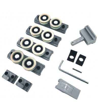 Kit Atim with 4 slides with bearing wheel and accessories for sliding table guide
