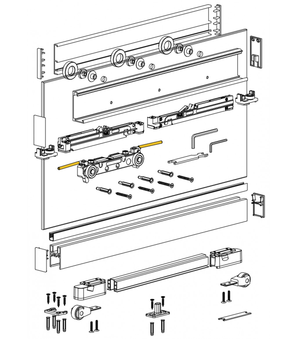 Guía empotrar inferior para puerta corredera INOX canal 20 mm (barras 3  metros)