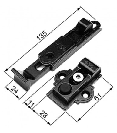 Tope automático de persiana de pared AGB