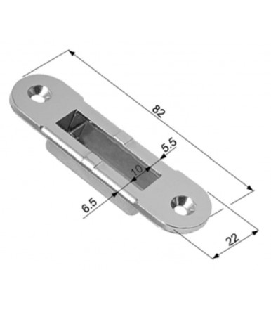 Strike plate round edge for lock AGB