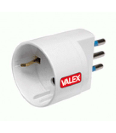 Single white adapter 10 A Valex