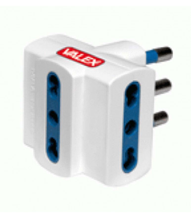 Adaptador blanco triple 16 A Valex