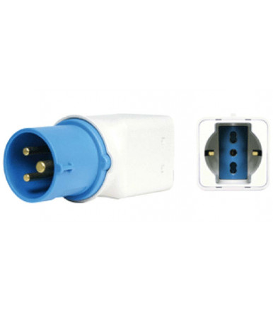 Adapter with industrial plug and universal socket Valex