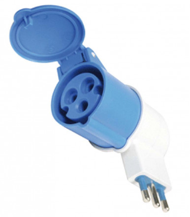 Adapter with 16 A plug and industrial socket Valex