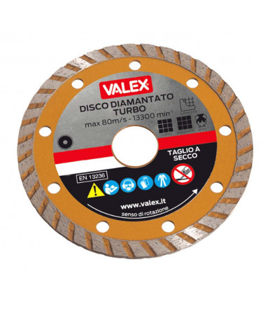 Disco diamantato Ø 230 mm, spessore 2,5 mm TURBO Valex