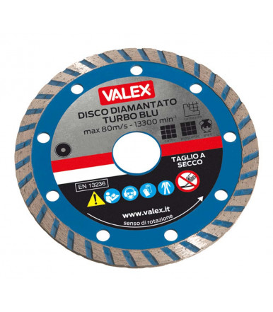 Disco diamantado Ø 230 mm, espesor 3 mm TURBO AZUL Valex