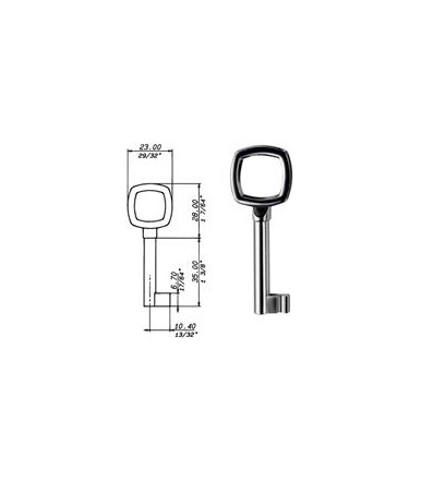 Meroni T-Schlüssel glatter Bit für Möbelartikel 699