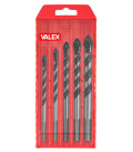 Set 5 multipurpose drill bits for ceramic and glass Valex