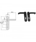 Pair of handles with plate for Cisa 07070 fire door locks