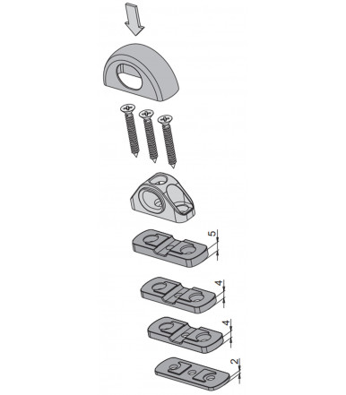 Kit keeper black 1572.801 for Deadbolt-Clamp bolt SICURO