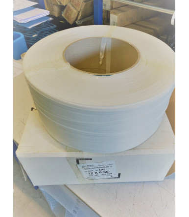 Polypropylene strap 12x0,65 mm coil mt. 2500 1PP120652B7 - White