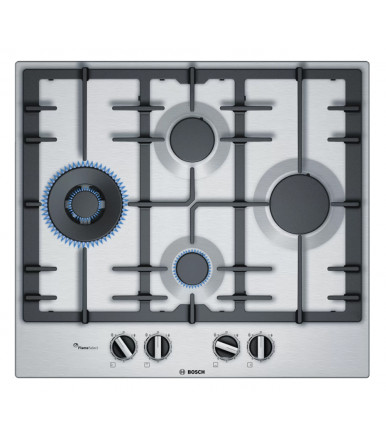 Stainless steel 90 cm gas hob Bosch PCI6A5B90